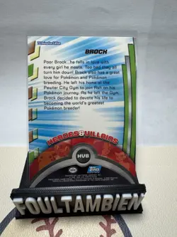 Pokemon Topps Heroes And Villains Foil Card Brock HV8 - Image 2