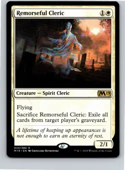 Magic the Gathering Remorseful Cleric Core Set 2019 MTG Free Shipping! - Image 1