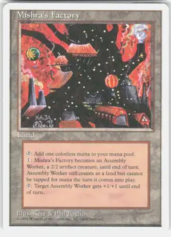 Mishra's Factory Uncommon Fourth Edition Magic: The Gathering Near Mint - Image 1
