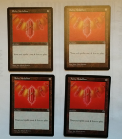 Playset 4X Ruby Medallion #305 (Near Mint) Tempest (TMP) MTG - Image 1