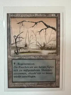 Drudge Skeleton MTG Foreign White Border German Swamp Misprint Near Mint - Image 1
