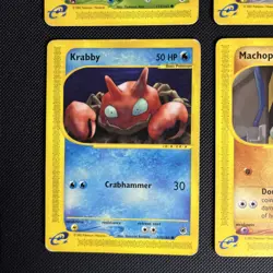 Expedition Base Set Pokemon Card Lot MP Krabby Spearow Machop Hoppip Common - Image 3