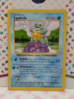 1999 Pokemon TCG - Squirtle 063/102 Base Set (Shadowless) - Image 1