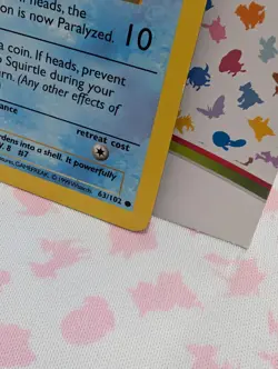 1999 Pokemon TCG - Squirtle 063/102 Base Set (Shadowless) - Image 5