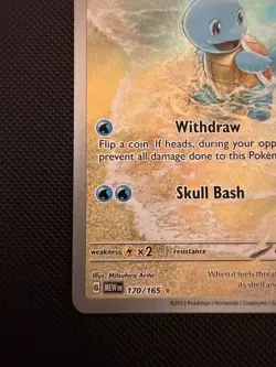 Pokemon TCG Squirtle 170/165 Scarlet & Violet 151 Holo Illustration Rare NM - Image 4