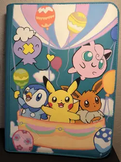 Pokemon Pikachu and Friends Cute Hand Painted 9-Pocket TCG Binder - Image 1