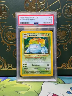 Pokemon 1999 PSA 6 Venusaur Base Set Holo Rare #15 - Image 1