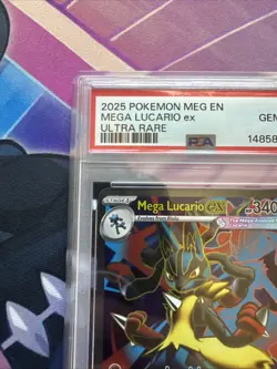 2025 POKEMON MEG EN-MEGA EVOLUTION ULTRA RARE #160 MEGA LUCARIO EX PSA 10 - Image 5