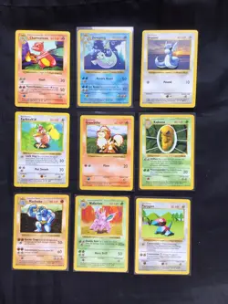 Pokemon Cards: Shadowless Base Set 54 Card Non-Holo Lot - Image 1