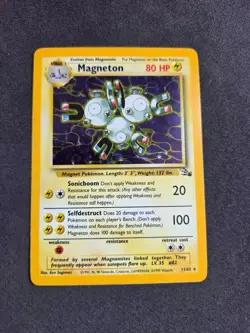 Magneton 11/62 Fossil Holo Pokemon TCG Card Vintage WOTC Rare LP - Image 2