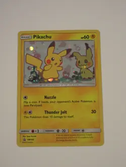 2019 Pokemon TCG Pikachu SM162 Sun & Moon Black Star Promo Holo Card - READ - Image 1