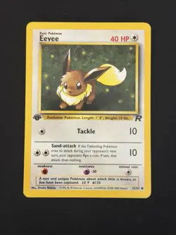 Eevee 55/82 Team Rocket 1st Edition Regular Pokemon Common Vintage WotC - Image 1