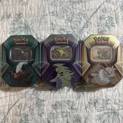 Pokemon Triple Whammy Tin Set of 3 - Tyranitar, Slaking, Darkrai Factory Sealed - Image 1