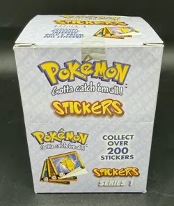 Pokemon Stickers Series 1 One Box Artbox 30 Sealed Packs 1999 Vintage New! Open! - Image 1