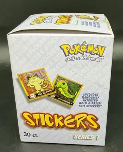 Pokemon Stickers Series 1 One Box Artbox 30 Sealed Packs 1999 Vintage New! Open! - Image 2