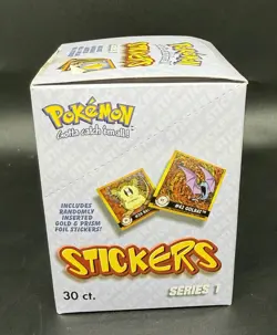 Pokemon Stickers Series 1 One Box Artbox 30 Sealed Packs 1999 Vintage New! Open! - Image 4