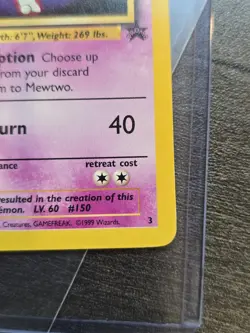 Mewtwo 3 Pokemon TCG Wizards Black Star Promos Ken Sugimori LP+ - Image 5