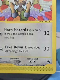 Tauros 133/165 Common Expedition Base Set Pokemon Cards - Image 4