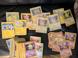 Lot Of Approximately 210 Assorted Pokemon Base W 11 Pikachu Etc Lots Of 20th C - Image 1