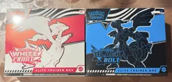 Pokemon TCG Black Bolt and White Flare Sealed ETB Elite Trainer Box - 1 Of Each - Image 1
