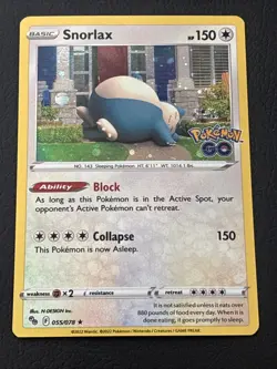 Pokemon TCG - Snorlax 055/078 - Cosmos Holo Exclusive - Pokemon GO *NM/M - Image 1