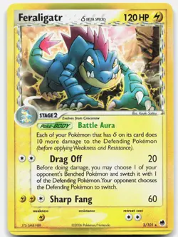Feraligatr 2/101 Holo Rare Dragon Frontiers Pokemon Near Mint - Image 1