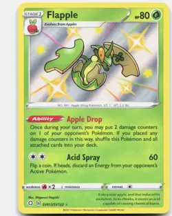 Flapple SV013/SV122 Shiny Rare Shining Fates Shiny Vault Pokemon Near Mint - Image 1