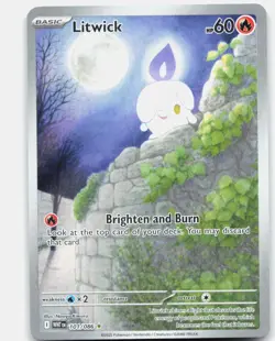 Litwick 101/086 Holo Illustration Rare White Flare Pokemon Near Mint - Image 1