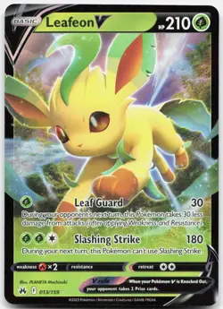 Leafeon V 013/159 Holo V Rare Crown Zenith Pokemon Near Mint - Image 1