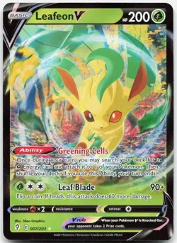 Leafeon V 007/203 Holo V Rare Evolving Skies Pokemon Near Mint - Image 1