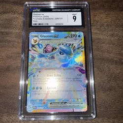 Pokemon TCG CGC 9 Glaceon ex 026/131 Sv: Prismatic Evolutions Holo - Image 3