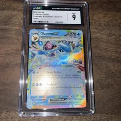 Pokemon TCG CGC 9 Glaceon ex 026/131 Sv: Prismatic Evolutions Holo - Image 4