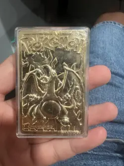 Charizard Pokemon 23K Gold Plated Trading Card Burger King 1999 - Image 1