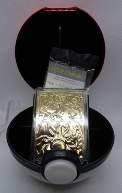 Charizard Pokemon 23K Gold Plated Trading Card 1999 Burger King Pokeball COA - Image 1