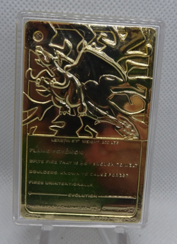 Charizard Pokemon 23K Gold Plated Trading Card 1999 Burger King Pokeball COA - Image 3