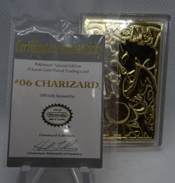Charizard Pokemon 23K Gold Plated Trading Card 1999 Burger King Pokeball COA - Image 4