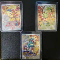 Pokemon TCG First Partners Series 2 Promo Bundle Chikorita, Cyndaquil, Totodile - Image 1