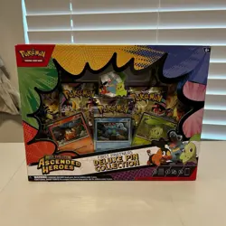 Pokemon TCG Ascended Heroes Deluxe Pin Collection Promo Chikorita Tepig Totodile - Image 1