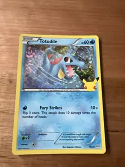 Totodile 18/25 Holo McDonalds Promo 2021 25th Anniversary Pokemon Card - Image 1