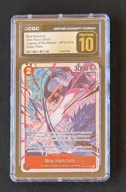 One Piece Boa Hancock Legacy of The Master SR Foil OP12-014 CGC 10 Black Label - Image 1