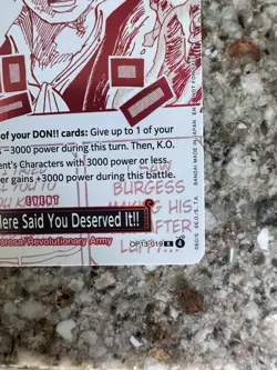 One Piece OP13-019 But Ace Here Said You Deserved It Alt Art Promo NM - Image 4