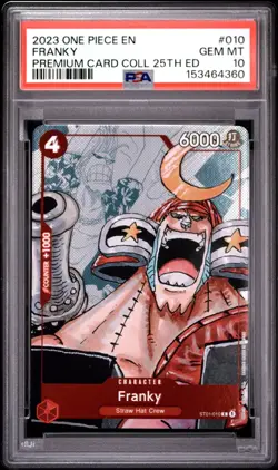 2023 ONE PIECE PREMIUM CARD COLLECTION 25TH EDITION #010 FRANKY PSA 10 - Image 1
