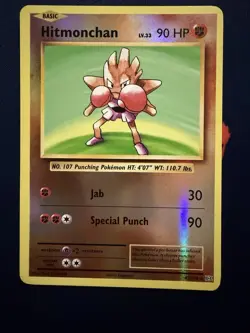 Hitmonchan Rare Reverse Holo 62/108 Evolutions Pokemon Near Mint - Image 1