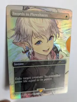 1x Swords to Plowshares Final Fantasy MagicCon Foil Promo 0001 NM Magic MTG x1 - Image 1