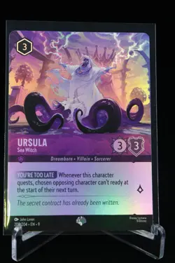 Ursula Sea Witch Disney Lorcana Dreamborn Villain Sorcerer Foil - Image 1