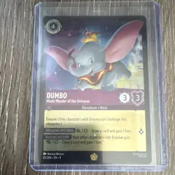 Disney Lorcana Dumbo Legendary Fabled 45/204 Cold Foil EN 4 Cost 3/3 Evasive - Image 1