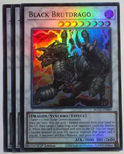 Yugioh x3 Black Brutdrago BLGG-EN089 Ultra Rare 1st Edition - Image 1