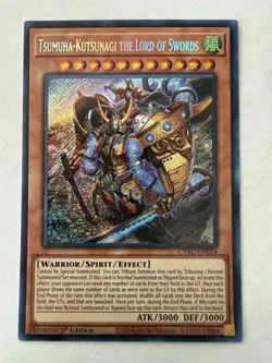 Yugioh - Tsumuha-Kutsunagi the Lord of Swords - Secret - 1st - CYAC-EN024 - NM - Image 1