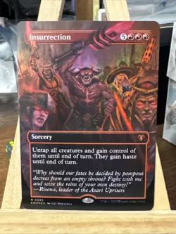 MTG *Insurrection Borderless Foil X1* (NM) Commander Masters Magic the Gathering - Image 1