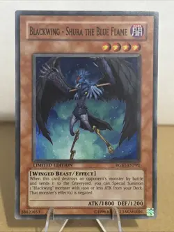 Yugioh Blackwing - Shura the Blue Flame - RGBT-ENPP2 - Super LIMITED EDITION NM - Image 1